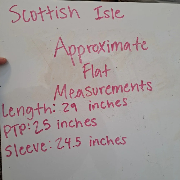 Scottish Isle Navy Blue Knit Golf Print Embroidered Oversized Sweater Size Large - Picture 5 of 5